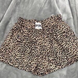 SHEIN Leopard Pattern Athletic Shorts